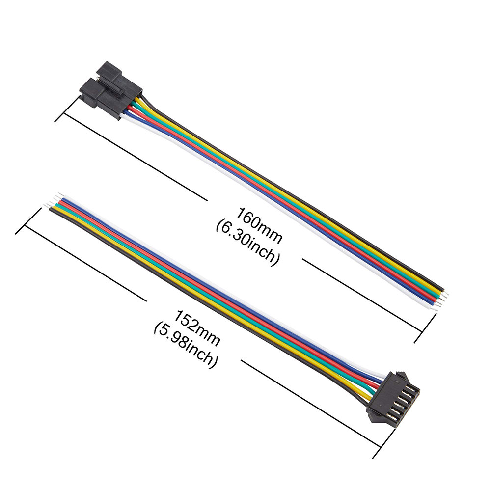 RGBCCT LED Strip 6pin JST Connector Male to Female - 1 Pair RGBCCT LED Strip 6pin JST Connector Male to Female - 1 Pair